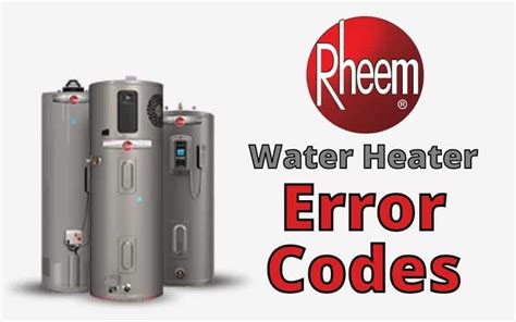 Also, make sure that there are no plumbing or technical problems such as crossovers. . Rheem tankless water heater error code h103